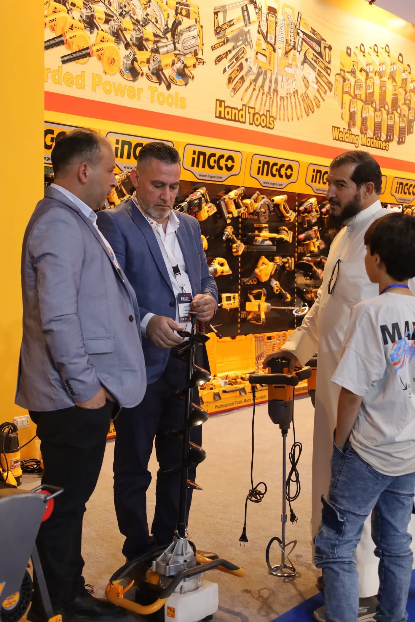Customers exploring INGCO tools at the KHAWAM stand